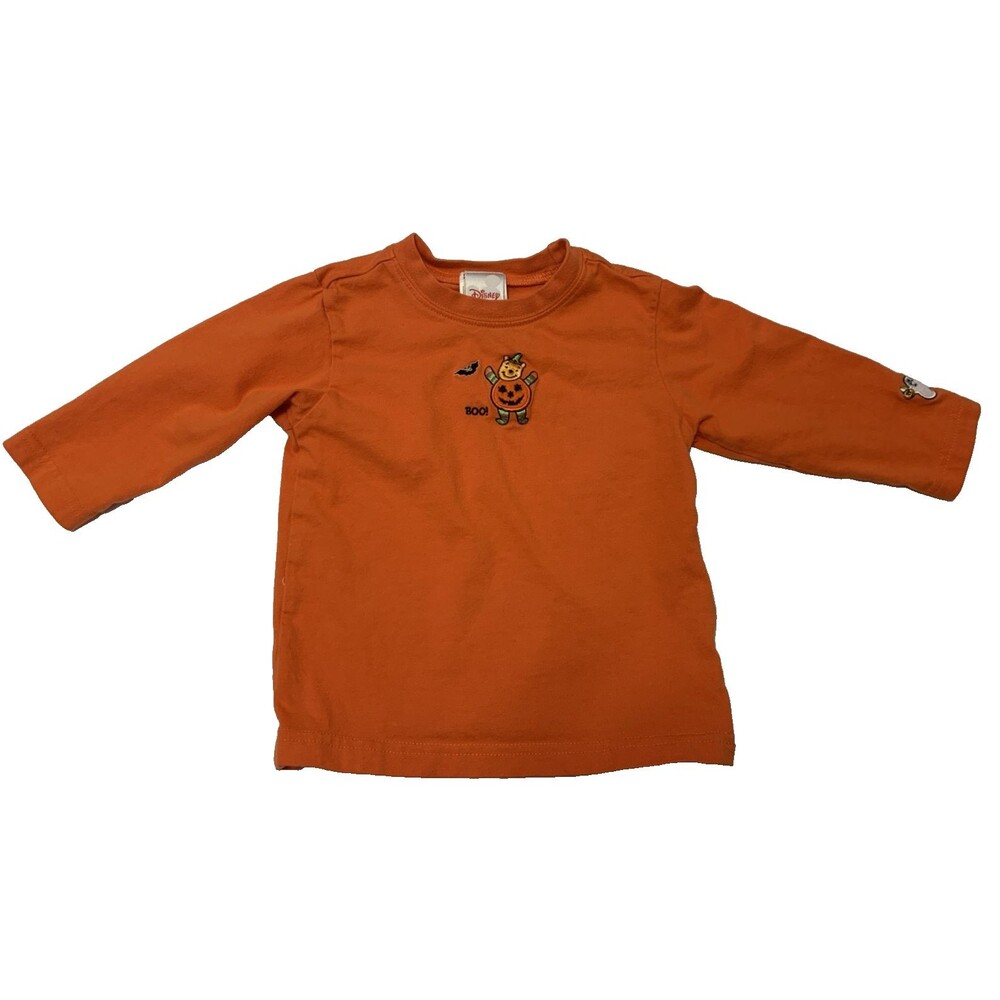 Disney Store Winnie the Pooh Embroidered Halloween Long Sleeve Top Shirt 18M